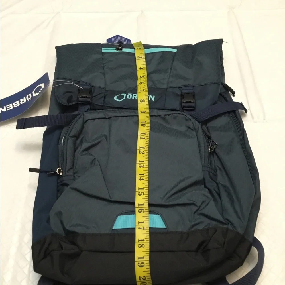 ORBEN Navy Travel Backpack with Teal Accent